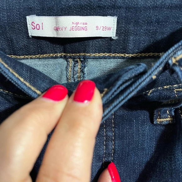 SO curvy denim jeggings size 29 - Picture 3 of 7